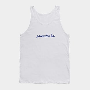 sawadee ka - Thai blue - Flag color Tank Top